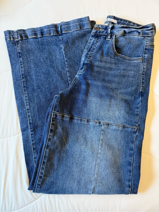 Ava Lane Denim - Women's Blue Wide Leg Jeans - Flare Denim